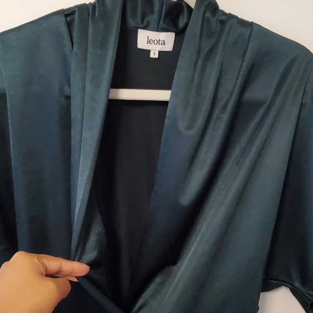 Leota Willow Teal Green Dress in Luster Jersey